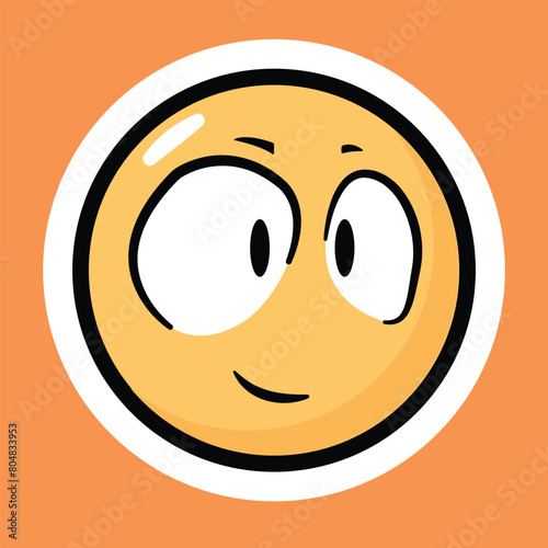 Emoticon smile logo stickers: Expressive, cheerful, and fun. Bringing joy with smiles that convey happiness and positivity in online communication