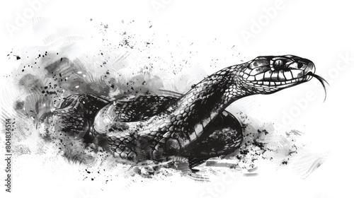 Aggressive Snake Attack Artwork
 photo