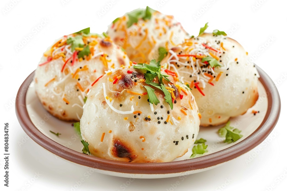 Dahi Vada, isolated on white Dahi Vada, isolated on white