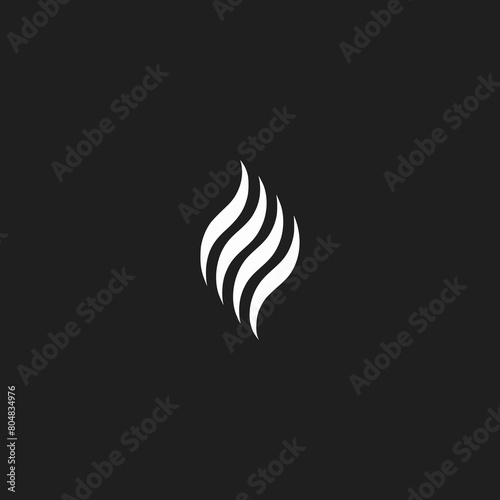 4 wavy lines professional logo vector illustration template design