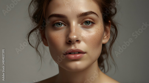 close-up picture of women make-up concept ads ai generated image 