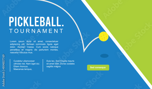 Simple and attractive pickleball poster design best for your digital graphic and print	