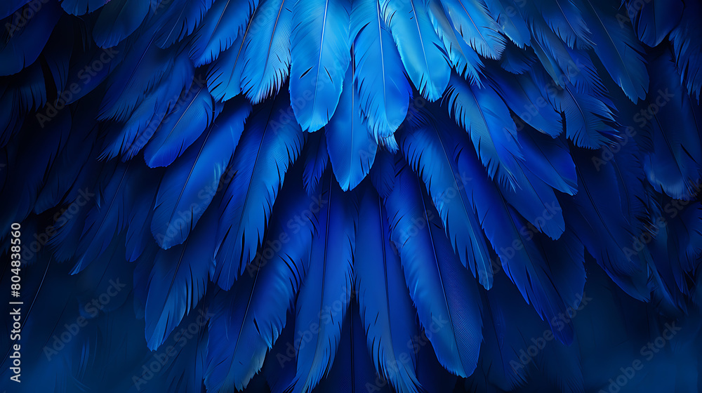 Fototapeta premium Blue Colored bird Feathers wallpaper