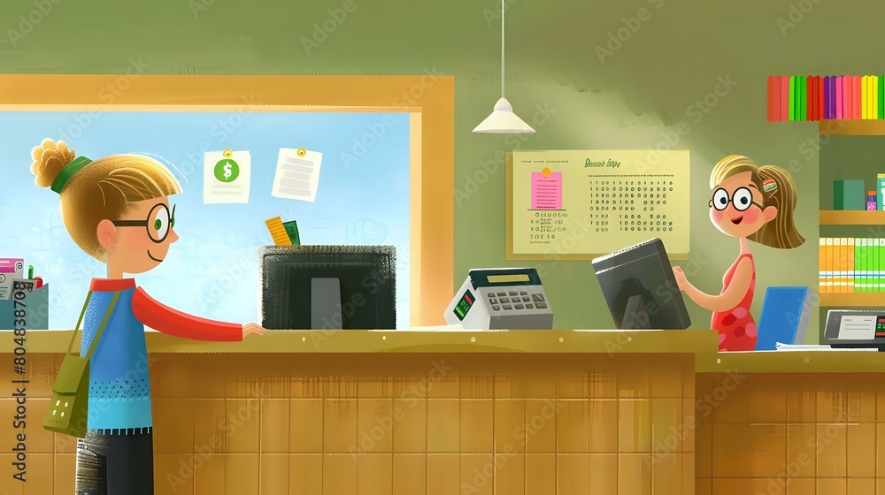 Bank Teller S Daily Routine Depiction Of Professional Environment Bank Teller S Daily Routine Depiction Of Professional Environment