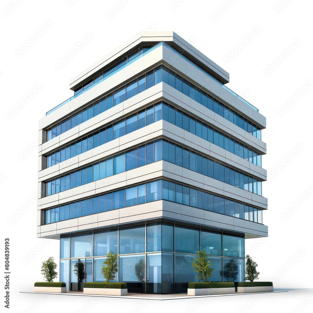 Fototapeta premium portrait clean building isolated white background