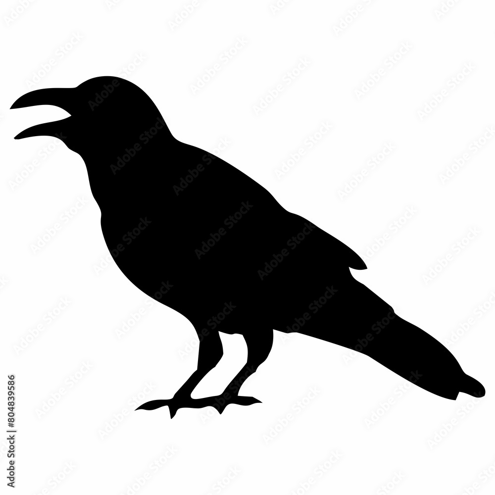 black silhouette of a crow black silhouette of a crow