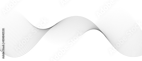 abstract simple white black gradient wave line design can be used background.