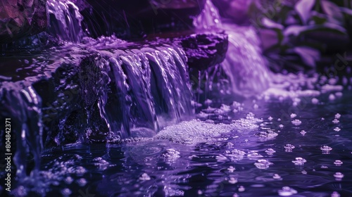 Enchanted Waterfalls of the Purple Forest 