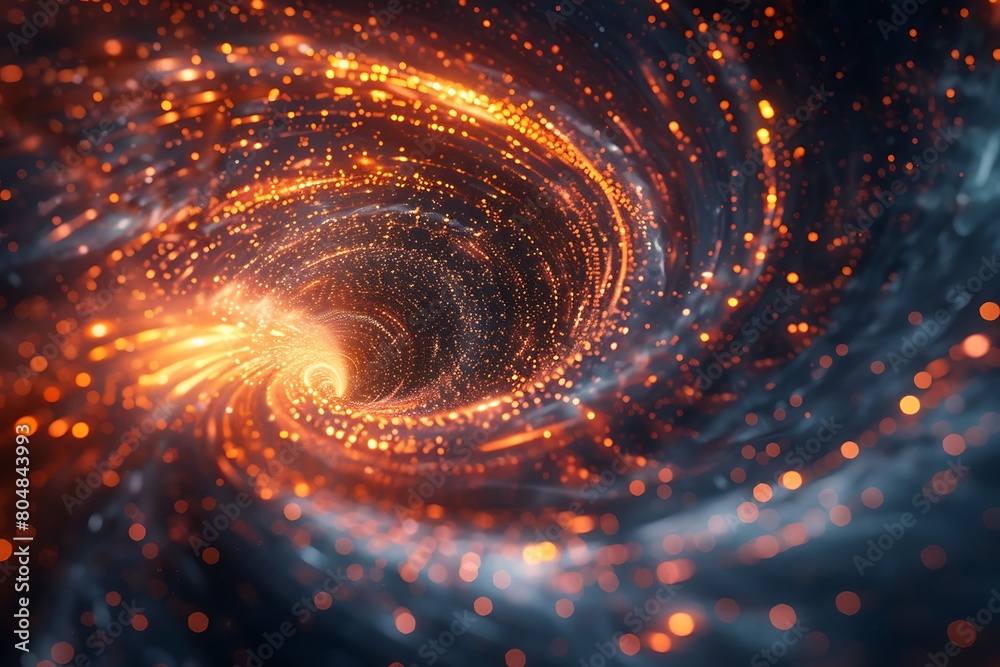 Science fiction inspired background with swirling data patterns Science fiction inspired background with swirling data patterns