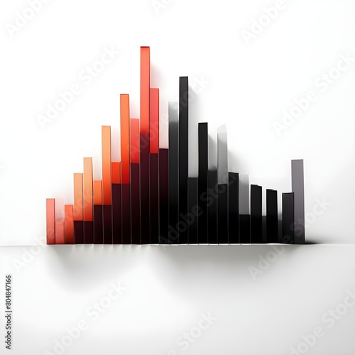 business graph with a rising arrow growth illustration market vector icon