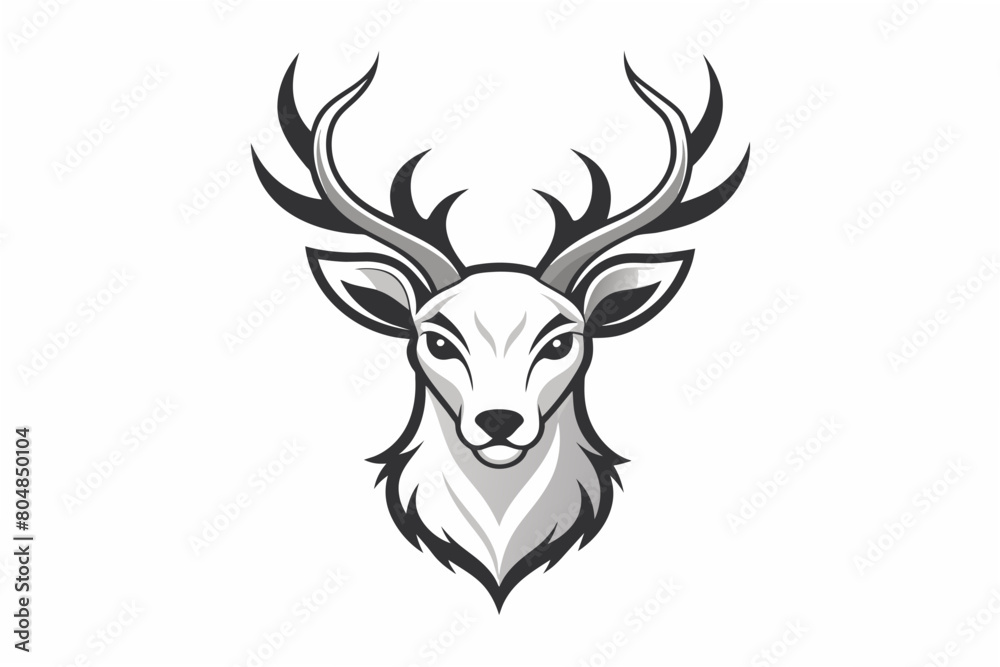 deer head logo vector illustration