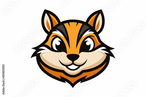 chipmunk head logo vector illustration