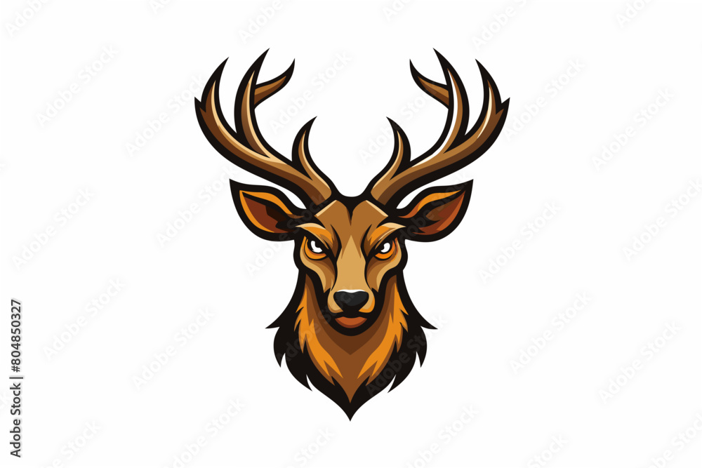 caribou head logo vector illustration