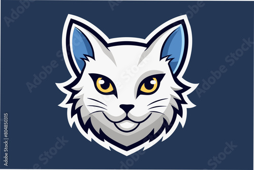 cat head logo vector illustration