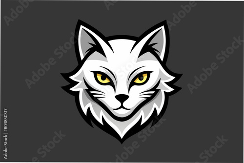 cat head logo vector illustration