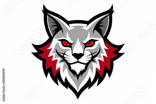 canadian lynx head logo vector illustration photo