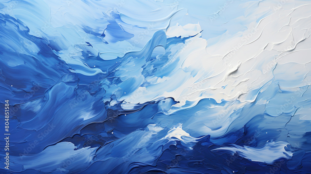 Minimalistic Art of White and Blue Paint Brush Stroke Curvy Background Minimalistic Art of White and Blue Paint Brush Stroke Curvy Background