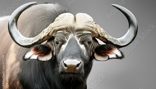 ai generative of wild bull and dark gray background