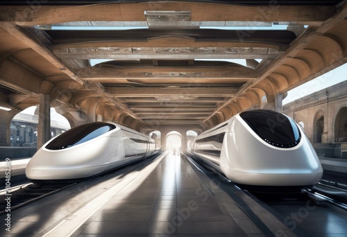 'dei stazione hyperloop del treni attesa il passeggeri tecnologia treno futuribile velocita ad 3d trasporto alta merci interno all tubi bassa pressione rendering training futuristic urban' photo