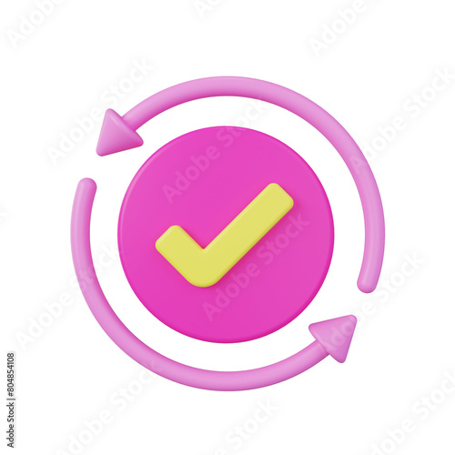 checked 3d render icon