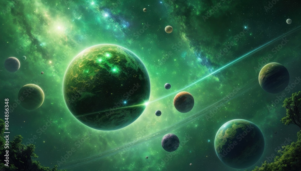 Fototapeta premium 3d rendered illustration of a planet or planet in space or earth and space or blue print planet earth or wallpaper planet 4K