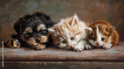 cat ,dog and mouse ,generative ai © Mahnoor