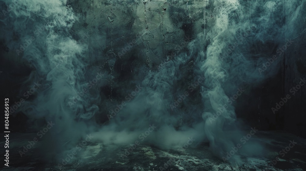 A dark room with smoke and steam A dark room with smoke and steam