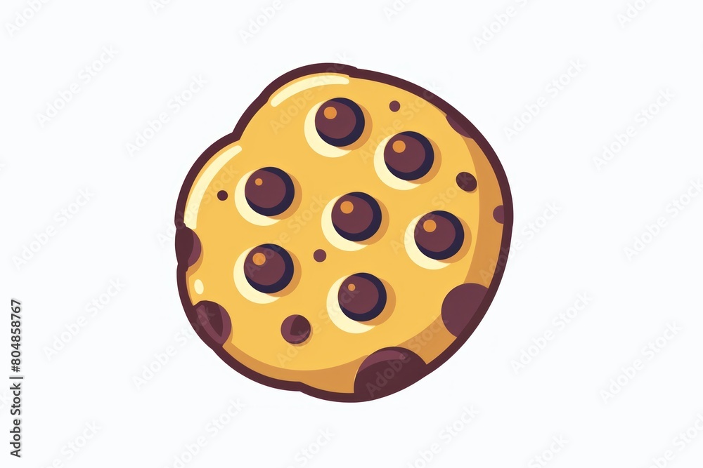 Cheerful cartoon cookie studded with delightful chocolate chips. A delightful character in the world of sweets. Cheerful cartoon cookie studded with delightful chocolate chips. A delightful character in the world of sweets.