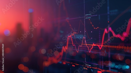 A beautiful data visualization of the stock market. The red line shows the Dow Jones Industrial average. The blue line shows the S&P 500. The green line shows the Nasdaq Composite.