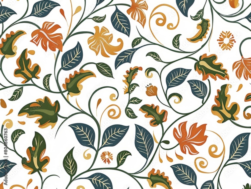 Elegant Autumn Floral Pattern Wallpaper Design Elegant Autumn Floral Pattern Wallpaper Design