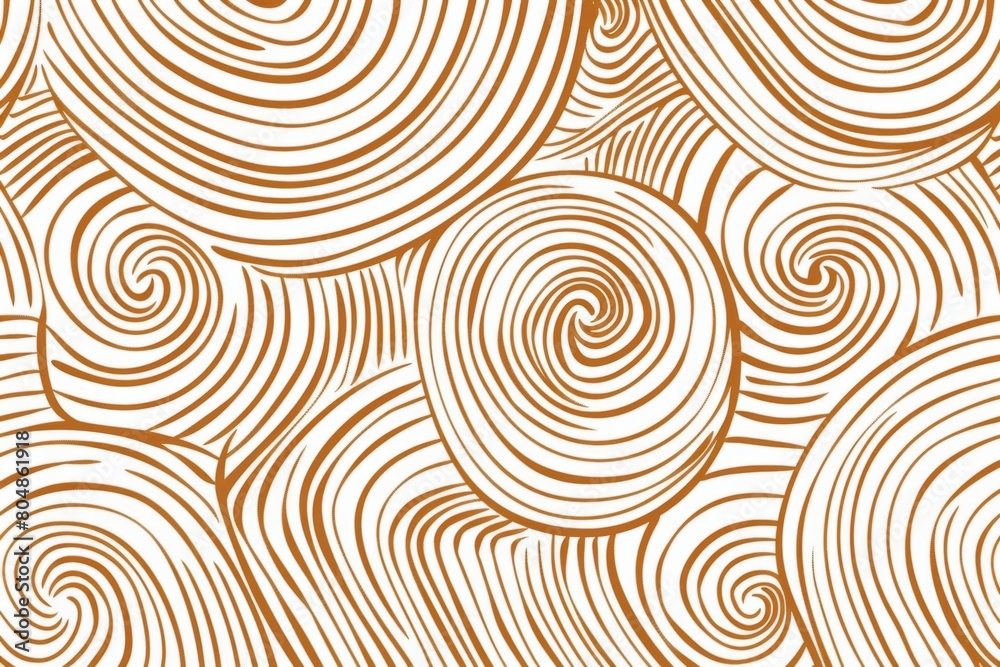 Abstract Whirlpool Pattern with Brown Lines on White Background Abstract Whirlpool Pattern with Brown Lines on White Background