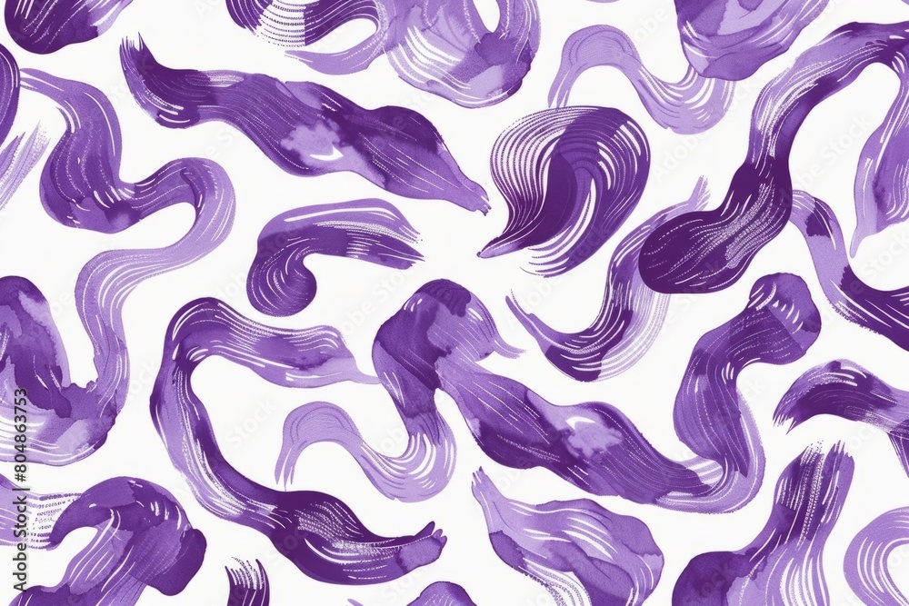 Abstract Purple Brush Strokes Pattern on White Background Abstract Purple Brush Strokes Pattern on White Background