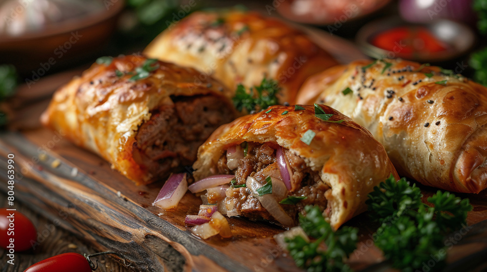 A delicious and easy-to-make puff pastry stuffed with your favorite fillings. Perfect for a quick and tasty snack or meal A delicious and easy-to-make puff pastry stuffed with your favorite fillings. Perfect for a quick and tasty snack or meal