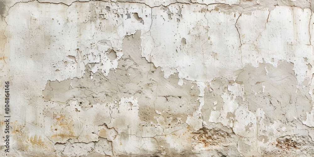 Decay's Elegance: A Captivating Wall with Intricate Cracks and Evocative Holes