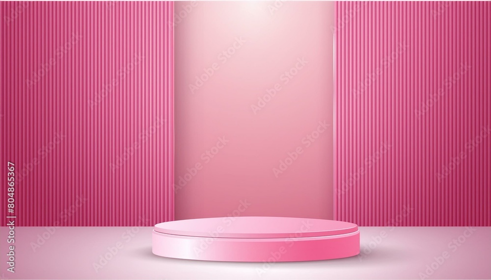 Premium show 3d pink podium cylinder pedestal with light shadow background. Premium show 3d pink podium cylinder pedestal with light shadow background.