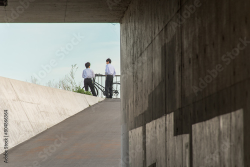 Fotografie 日本人 男子中学生二人