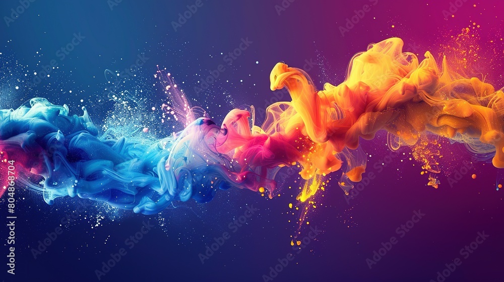 Vibrant Ink Symphony: Abstract Eruptions Vibrant Ink Symphony: Abstract Eruptions