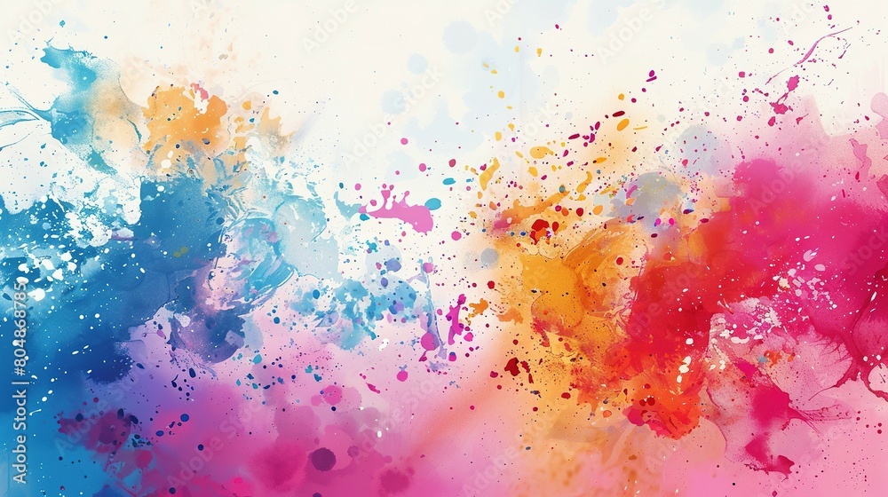 Fototapeta premium Colorful Chaos: Ink Splash Abstraction