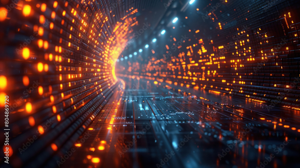 Obraz premium Abstract technology innovations are transforming the way we perceive finance and investment, offering new strategies and insights for navigating the complexities of the stock market and real estate.