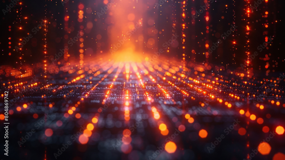 Fototapeta premium Abstract technology innovations are transforming the way we perceive finance and investment, offering new strategies and insights for navigating the complexities of the stock market and real estate.