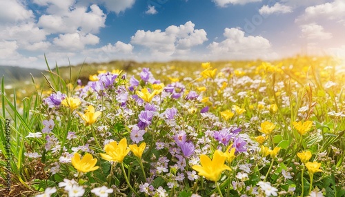 Beautiful meadow full of spring flowers. field flower, HD backdrop 