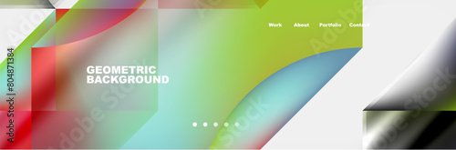 it is a geometric background with a lot of different colors . High quality