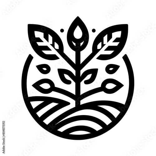 Nature Conservation Black White Monochrome Logo