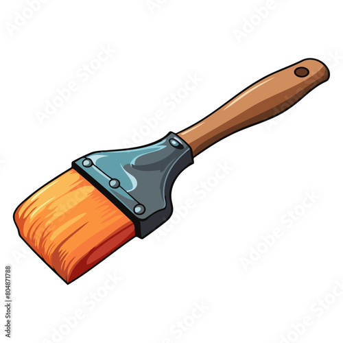 An icon representing a paint brush, rendered in a vector style with a simple handle and bristles
