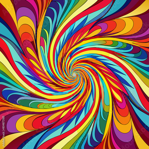 Psychedelic swirl backgrounds with explosive bright colors.