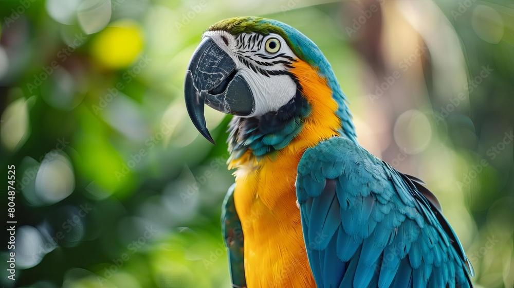 A parrot working as a language translator, assisting in multilingual communications at an international conference A parrot working as a language translator, assisting in multilingual communications at an international conference