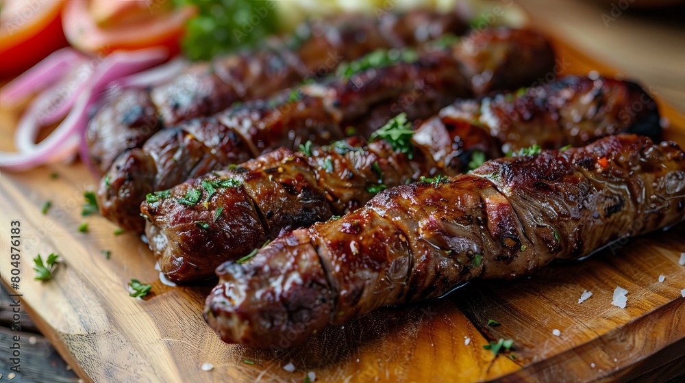 Delicious Traditional Romanian Cuisine: Meat Rolls Mititei (Mici) - Savory Delights from Romania