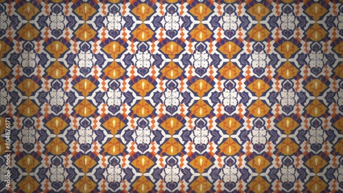 Unique pattern of colorful tiles. Latin American  Seville  Spanish style.