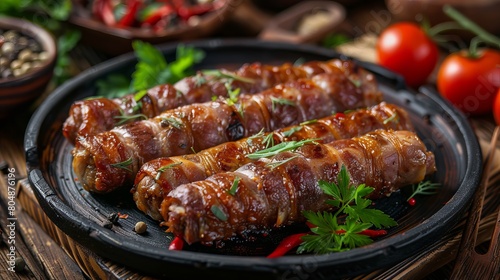 Delicious Traditional Romanian Cuisine: Meat Rolls Mititei (Mici) - Savory Delights from Romania