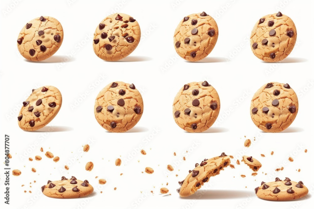 Chocolicious Delight: A Close-Up of a Cookie Adorned with Gooey Chocolate Chips, Tempting the Taste Buds Chocolicious Delight: A Close-Up of a Cookie Adorned with Gooey Chocolate Chips, Tempting the Taste Buds